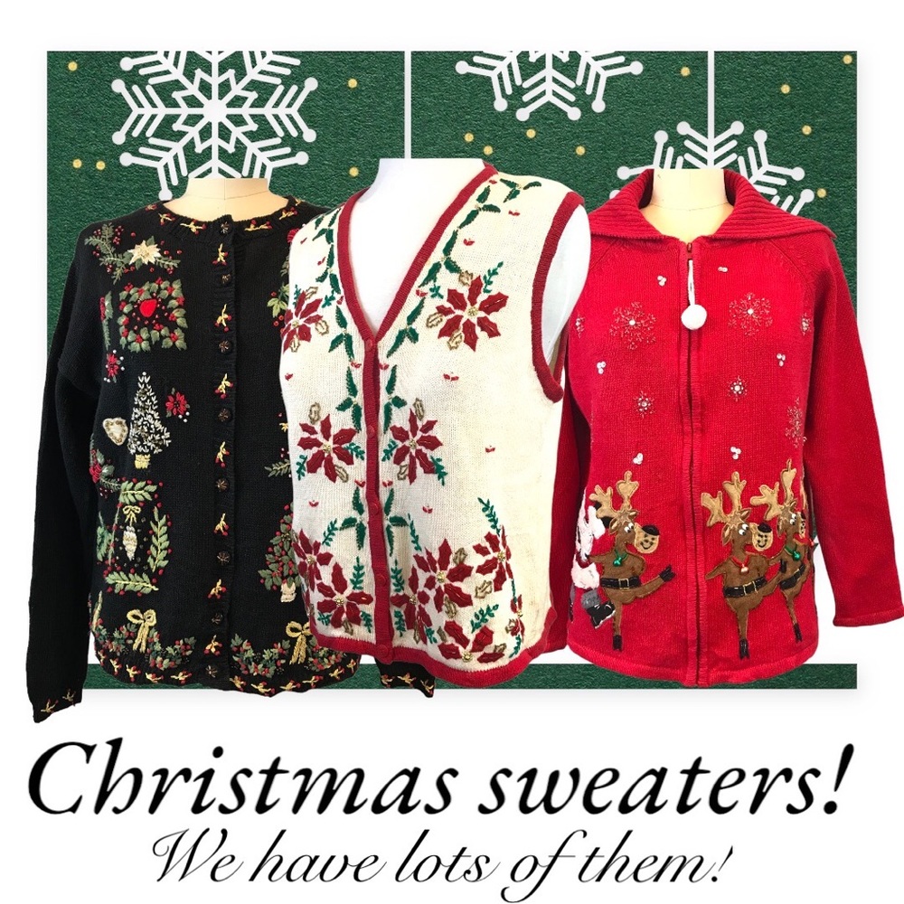 Shop our great selection of vintage and novelty Christmas sweaters.